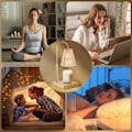 Miniatyrbillede 2 af 5: Lysvarmerlampe, Lysvarmerlampe med dimmer, Lysvarmer til krukke-lys, Lampe, Soveværelse, Hjemindretning, EU-stik