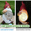 Miniatyrbillede 3 af 5: Havenisse Havenissefigur Sjov Flocked Nisse med Glas-X71-