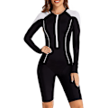 Miniatyrbillede 3 af 5: Dame One Piece Boyleg Sportsbadedragter Langærmet Badedragt UV-Beskyttelse Rash Guard Surfing Dykkerdragt Atletisk Badedragt_ll Farve 04-FQ5- Color 04 M