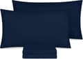 Pillowcase 4-pack - Standard size 50x75 cm - 100% brushed microfiber pillowcases with envelope closure - Wrinkle, fade and stain resistant pillowcases Navy blue