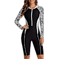 Miniatyrbillede 1 af 5: Dame One Piece Boyleg Sportsbadedragter Langærmet Badedragt UV-Beskyttelse Rash Guard Surfing Dykkerdragt Atletisk Badedragt_ll Farve 11-FQ5- Color 11 M
