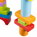 Miniatyrbild 4 av 9: 100 Wooden Building Blocks in Bucket with Sorting Lid