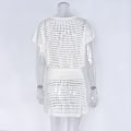 Miniatyrbilde 4 av 5: Strikket Bikini Topp Strandponcho Strandkjole-X71-