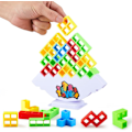 Miniatyrbild 3 av 6: 48 st Tetra Tower Stack Attack-spel - Stapelblock pussel leksak brädspel för barn och vuxna, Balans spel för familjefester, Resor