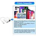 Miniatyrbild 4 av 5: SQBB Lightning till Ethernet-adapter Kompatibel 2-i-1 Ethernet-nätverksadapter med laddningsport-FQ3-