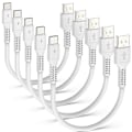 Pikkukuva 1 / 5: Lyhyt USB C -kaapeli [20 cm/0,2 m, 5-pakkaus], Adilift USB Type C pikalataus 3a Usb-a - Usb-c -kaapeli Samsung Galaxy S10 S9 S8, Huawei P20