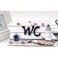 Miniatyrbild 2 av 3: Toalettdörrskylt Toalettskylt Träskylt Väggskylt Väggdekoration-X71-