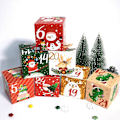 Miniatyrbillede 4 af 5: Nedtællingskalender | Blind-Box Træborddekoration Nedtælling til Jul | 24 dage  Advent DIY Slikgaveæske Børn