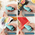 Miniatyrbillede 4 af 7: Mini filmforsegler, vakuumforsegler 2 i 1 (forsegl-åbn) poseforsegler, praktisk poseforsegler til snackmadposer, manuel poseforsegler-FQ5-
