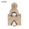 Miniatyrbild 1 av 10: Lasten neulottu set Paksut lämpimät lippalakit COFFEE coffee