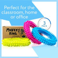 Pikkukuva 1 / 4: Piikikäs sensorinen sormus / rannekoru Fidget Lelu (3 kpl pakkaus) 3 Pack
