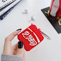 Pikkukuva 2 / 2: Coca-Cola söpö sarjakuva kuulokekotelo, Airpods Uudet 3(4) langattomat Bluetooth-kuulokekotelot silikonista.