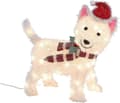 Utendørs Julelys Opplyst Westie Hund Figur Hagedekorasjon