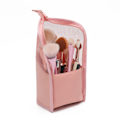 Miniatyrbild 1 av 5: Resesminkborstväska Bärbar sminkborsthållare Organizer Vattentät Stand-Up Praktisk Mesh - fodral Pink
