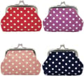 4-pack prickiga myntväskor, små myntväskor för kvinnor och flickor, 8,9 cm B x 7,1 cm H