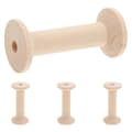 Hollow Wooden Spool Storage, Suitable for Sewing Tools, 7.50X3.50X3.50 cm, Versatile, Prevents Thread from Tangling, 4-pack.