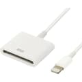 Lade- og synkroniseringsadapter - Apple - Lightning til 30-pin - Hvit - Kompatibel med iPhone, iPad, iPod