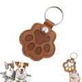 Nøglering til hundehår, sød nøglering med læderpote, mindegave til kæledyrshår Light Brown
