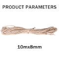 Miniatyrbillede 2 af 5: Sisal Reb til Udskiftning af Kattekløser, Kløpælssnor, DIY Træreparation, Møbelrestaurering, 8 mm Diameter, 10 m