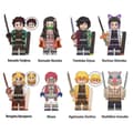 8-pack Demon Slayer Blockfigurer - Blade Inosuke Tanjiro Nidou Samlarobjekt