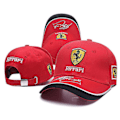 Miniatyrbild 1 av 2: Ferrari Team-keps Utomhussport Baseballkeps Racingkeps Justerbar Bomullskeps_x Röd