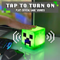 Miniatyrbillede 2 af 5: Minecraft Creeper-lampe, dekorativ natlampe, LED-lampe med lydeffekter, genopladelig, børnelampe, væglampe (grøn)