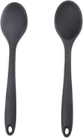 2 pieces silicone cooking spoons, 28 cm silicone long handle spoon