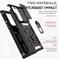 Miniatyrbillede 4 af 5: Samsung Galaxy S23 Ultra Cover Hybrid Ring CamShield Sort 70