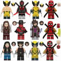 12 st Samlarobjekt Superhjälte Deadpool Minifigurer Wolverine Gambit Actionfigurer Byggklossar Leksaker