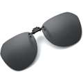 Miniatyrbillede 1 af 4: Clip-on solbriller - Polariserede clip-on solbriller over briller unisex, rammeløse polariserede flip-up solbriller A