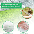 Miniatyrbillede 3 af 5: 2x10m Transparent Polyethylen Drivhusfilm, Ekstra Tyk Haveplast, Folietunnelanvendelse 10 m