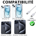 Pikkukuva 2 / 3: Erä USB-C-yhteensopivia kaapeleita iPhone-yhteensopiva - 2 metrin punottu nylonkaapeli Phonillico Epäviralliset alkuperäistarvikkeet