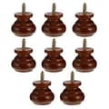 8 Pcs Wooden Knobs for Doors Durable Wardrobe Knobs Useful Round Handles for Drawers