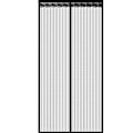 Miniatyrbillede 1 af 5: Myggenet til dør med magnetisk lukning 100 x 220 cm Sort