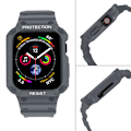 Miniatyrbillede 2 af 7: Passer til AppleWatch7 Udskiftelig Silikone Apple TPU Integreret Urrem (38mm, to-pak, blå + sort)