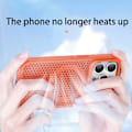 Miniatyrbild 4 av 8: Kylande kylfläns för Magsafe magnetiskt telefonfodral för i-Phone 16 plus Andningsbart Mesh Hårt fodral （orange）