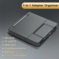 Pikkukuva 3 / 7: 7-in-1 Monitoiminen Kortinlukija Säilytyslokerot USB2.0 Type-C Adapteri Korttisäilytyskotelo black