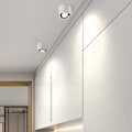 Pikkukuva 6 / 7: 15W valkoinen kattovalaisin 1 LED-kohdevalaisin Säädettävät kattovalaisimet Moderni kohdevalaisin tanko 360 astetta kääntyvä sisätiloihin toimistoon olohuoneeseen, 4000k alumiini