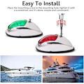 Miniatyrbillede 4 af 6: 2 STK LED Bådnavigationslys, Bådbovlys, Marine Bådnavigationslampe. Perfekt til Ponton, Skeeter, Power Boat og Skiff (Elektropletteret sølv