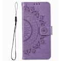 Miniatyrbillede 3 af 5: Flipcover til i-phone 16 pro Totem Prægning Pu Læder Pung Cover Kickstand