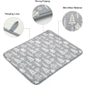 Miniatyrbild 4 av 7: Torkmattor för julgransdisk för köksbänk, mikrofiberabsorberande diskavlopp/ställkuddar för diskbänk, 19,5 x 15,8 tum, set med 2, grå