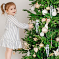 Miniatyrbild 7 av 7: Julprydnader Istappar Plast Snögubbe Prydnad Klar julgransdekorationer Dekorativa hängande prydnader Akryl Istappar Hängande hänge för