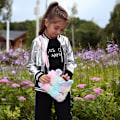 Miniatyrbillede 2 af 6: 2 stk. 19,3*13,5 cm Søde Børns Diagonale Tasker Enhjørning Broderede Pige Skuldertasker Børns Fødselsdags Julegaver (Tilfældig Farve)