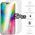 Pikkukuva 1 / 6: 5 kpl Karkaistu Lasi Kotelo i-Phone 16 Pro Max Näytönsuoja Panssarilasi