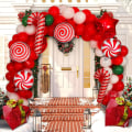 Miniatyrbild 1 av 5: Christmas Balloon Chain Set Jultema Holiday Party Dekoration Gift Cane Paljett Ballong Combination