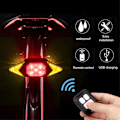 Miniatyrbilde 2 av 6: Baklykter for sykkel, trådløs kontroll, konstant/blinkende 39 LED-er 100 lumen IPX4 vanntett USB-oppladbar blinklys, blinkende modus opptil 10 timer