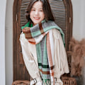 Miniatyrbild 4 av 5: Vinter Rutig Scarf Printed Tofs Imitation Cashmere Scarf Fashi