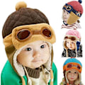 Miniatyrbild 4 av 4: Virkade öronlappar pilotmössor Kaninöron Cap Vintervarma stickade mössor för baby Flickor och pojkar