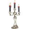 Pikkukuva 1 / 7: Kolminkertaiset LED Halloween-kynttilät liekittömät ja luurankoteline