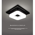 Miniatyrbillede 1 af 6: 12W LED Loftlampe, Nem at Installere Hvidt Lys Moderne Sort Firkantet Overflademonteret Lys Lampe